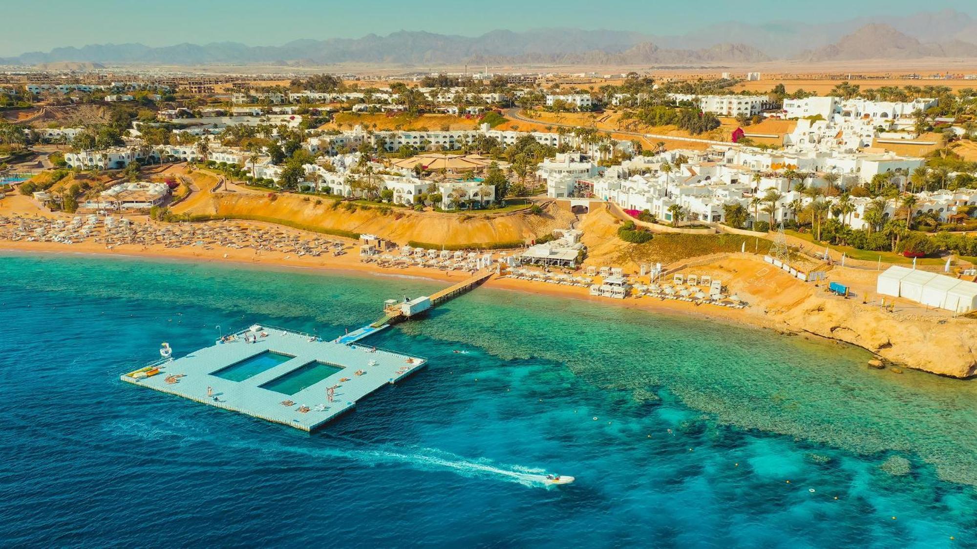 Domina Coral Bay Resort, Diving , Spa & Casino Sharm el-Sheik Eksteriør bilde Aerial view of El Alamein